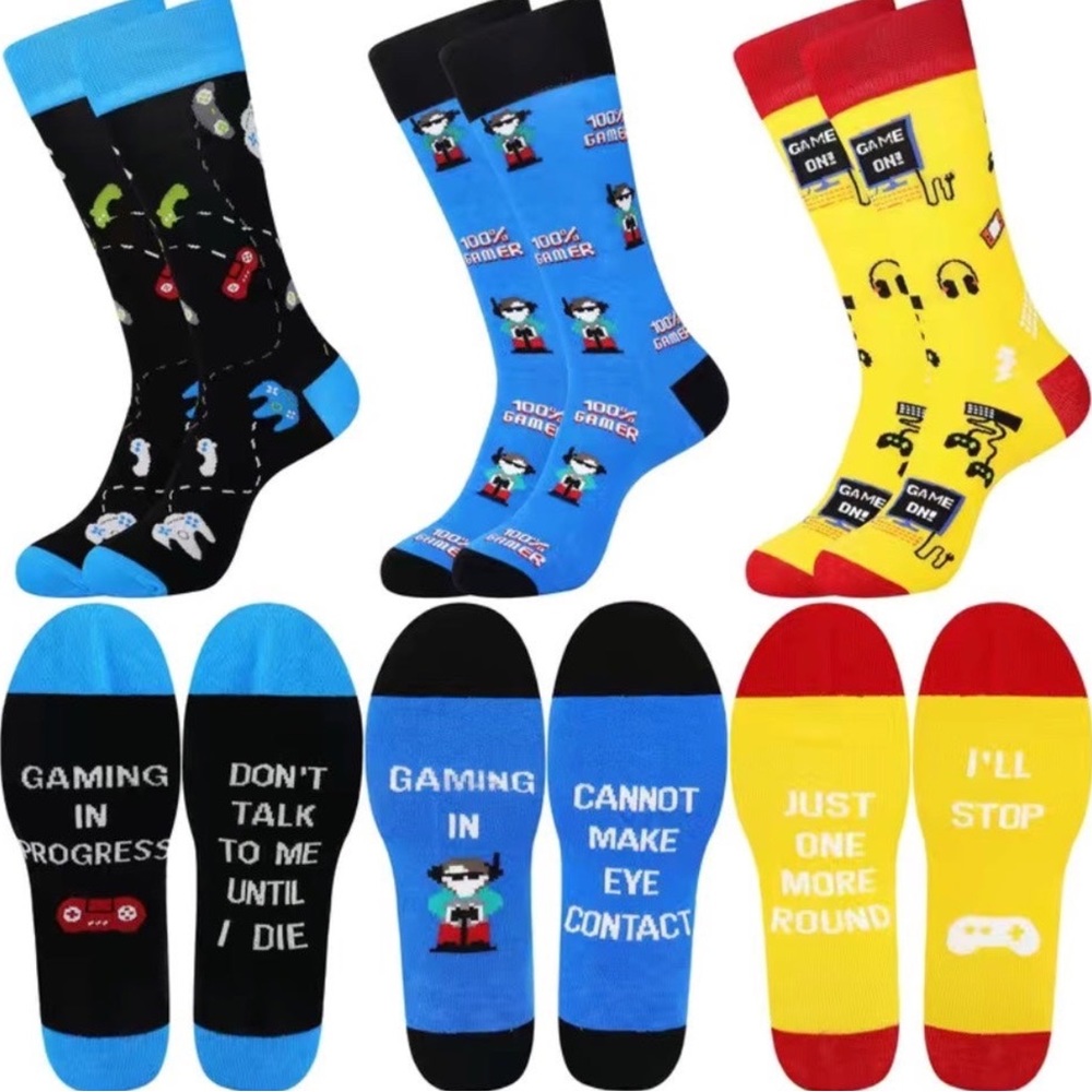 Gamer Novelty Socks 3 Pairs